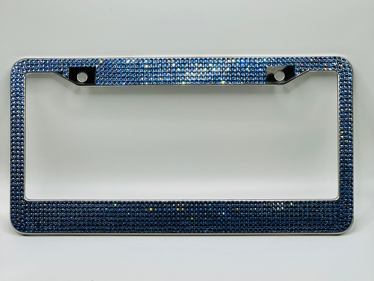 Bling License Plate Frame - Baby Blue