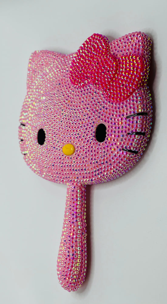 Bling Handheld HK Mirror - Pink AB