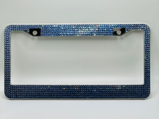 Bling License Plate Frame - Baby Blue